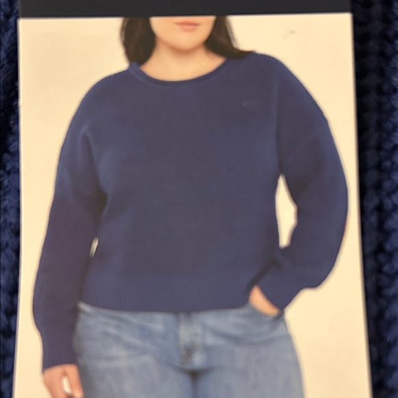 GAP Deep Blue Ribbed Knit Pullover - Picture 3 of 3
